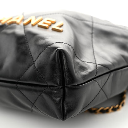 Chanel Shiny Calfskin Quilted Mini Chanel 22 Black 10 of 10