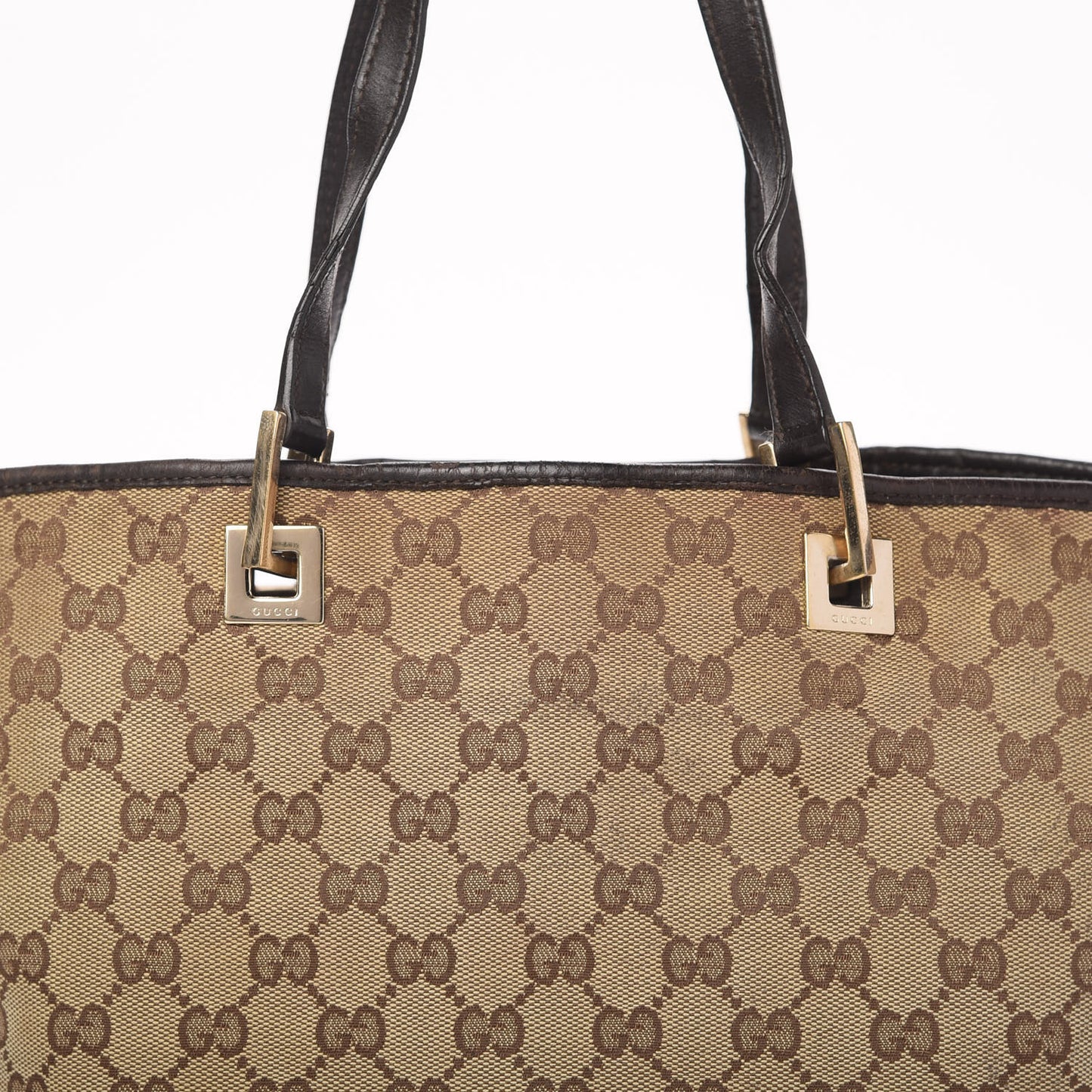 Monogram Large Bucket Tote Dark Brown