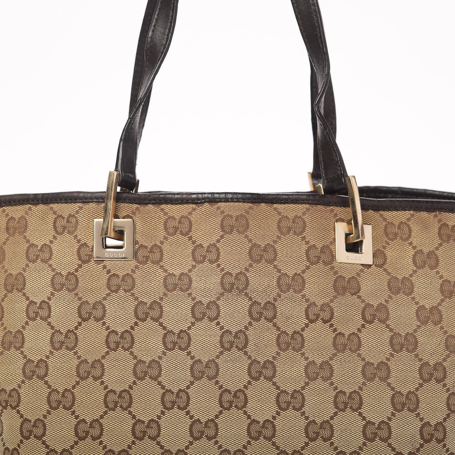 Gucci Monogram Large Bucket Tote Dark Brown 10 of 13