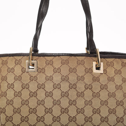 Gucci Monogram Large Bucket Tote Dark Brown 10 of 13