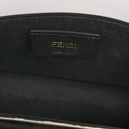 Fendi Vitello Liberty F is Fendi Bi-Color FF 1974 Embossed Envelope Belt Bag Maya Black 7 of 14