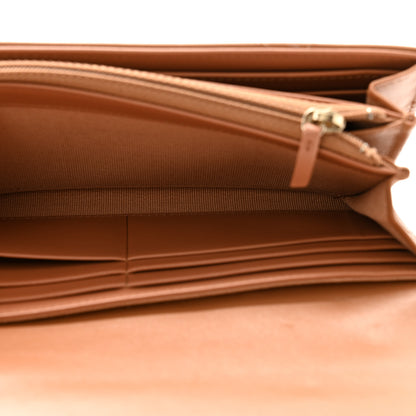 Chanel Lambskin Quilted Chanel 19 Flap Wallet Brown 5 of 12