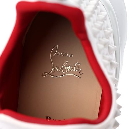 Christian Louboutin Neoprene Spike Sock Donna Flat Sneakers 40 White Snow 7 of 8