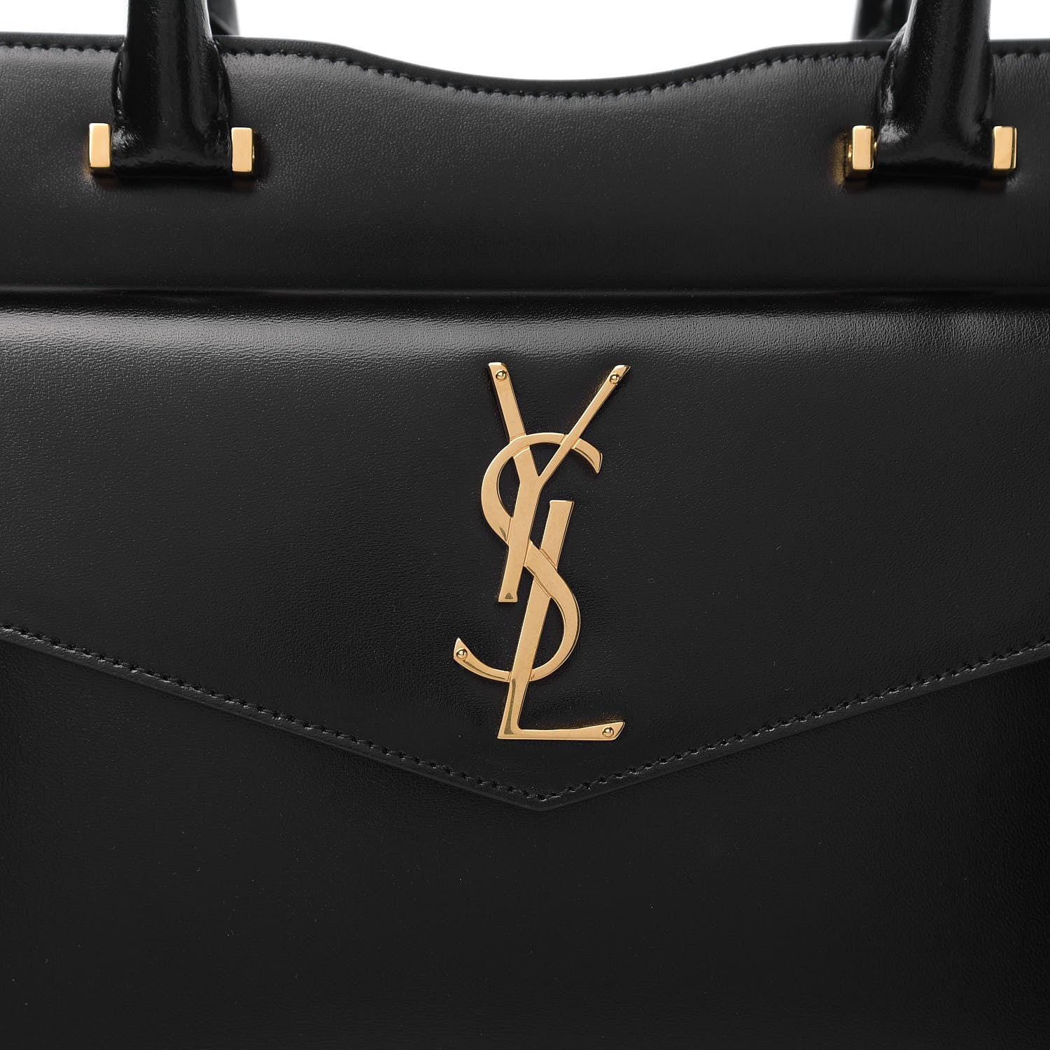 Saint Laurent Shiny Calfskin Medium Uptown Tote Black 8 of 8