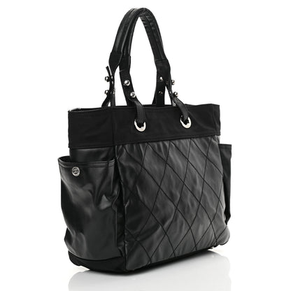 Chanel Coated Canvas Large Paris Biarritz Tote Black 3 of 14