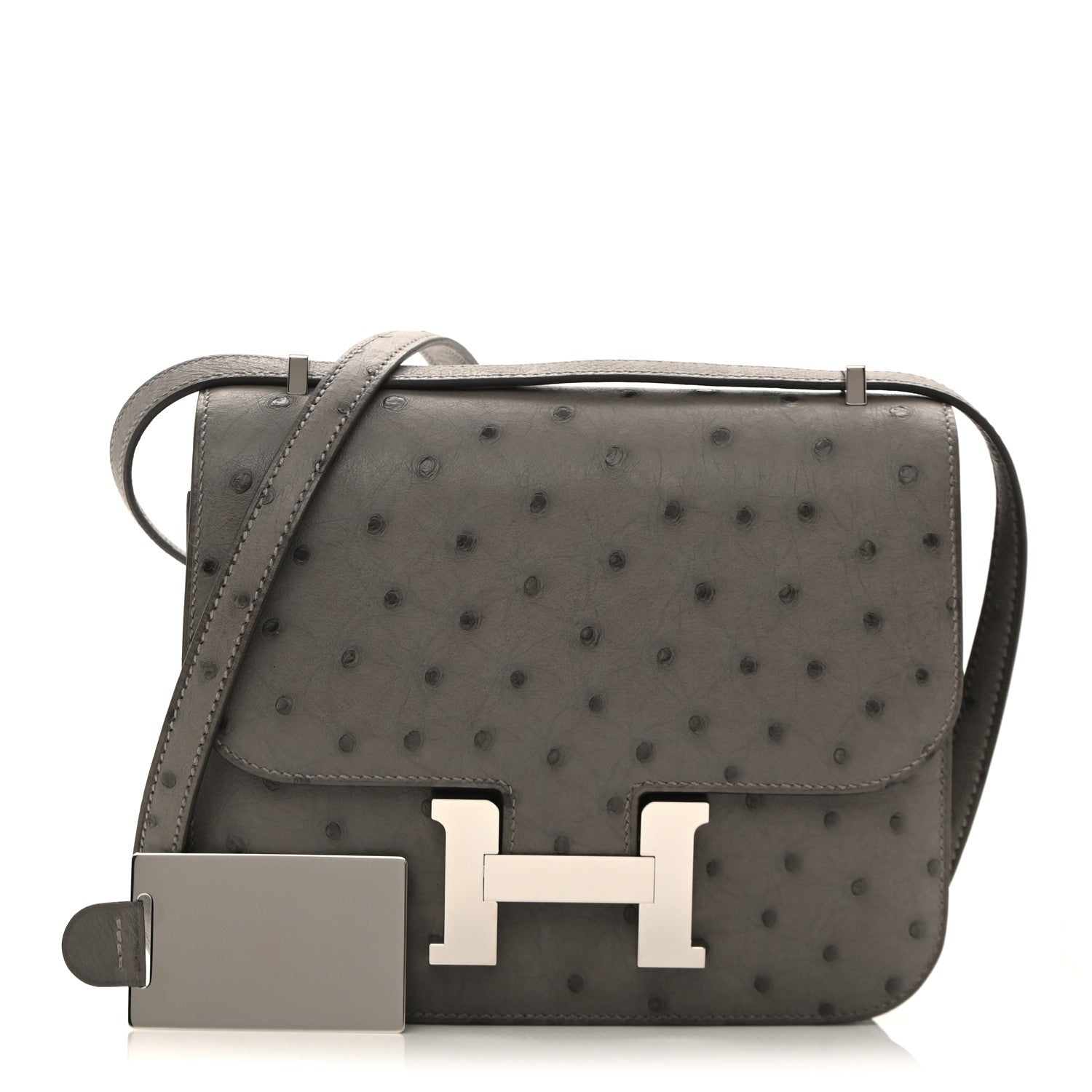 Hermes Ostrich Constance 18 Gris Meyer 3 of 11