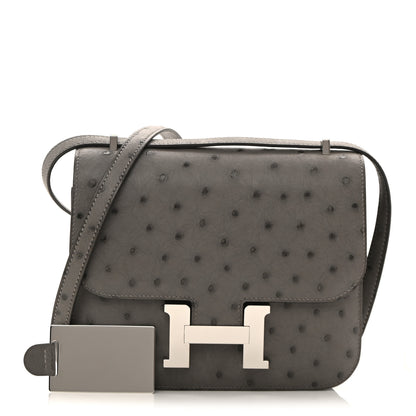 Hermes Ostrich Constance 18 Gris Meyer 3 of 11