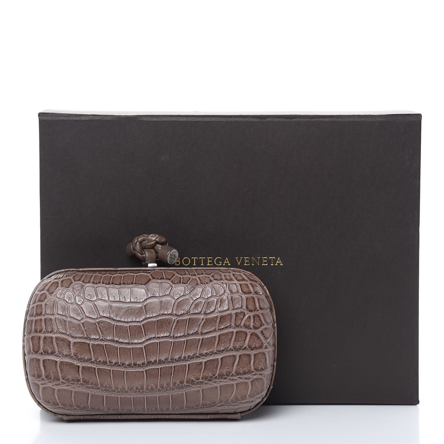 Bottega Veneta Crocodile Knot Clutch 9 of 9