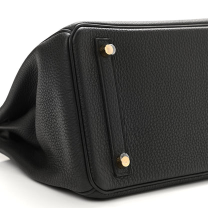 Hermes Togo Horseshoe Birkin 30 Black Rouge Grenat 9 of 11