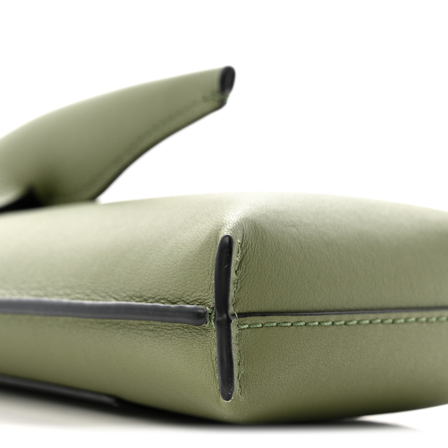 Loewe Calfskin Elephant Pouch Crossbody Bag Avocado 9 of 11