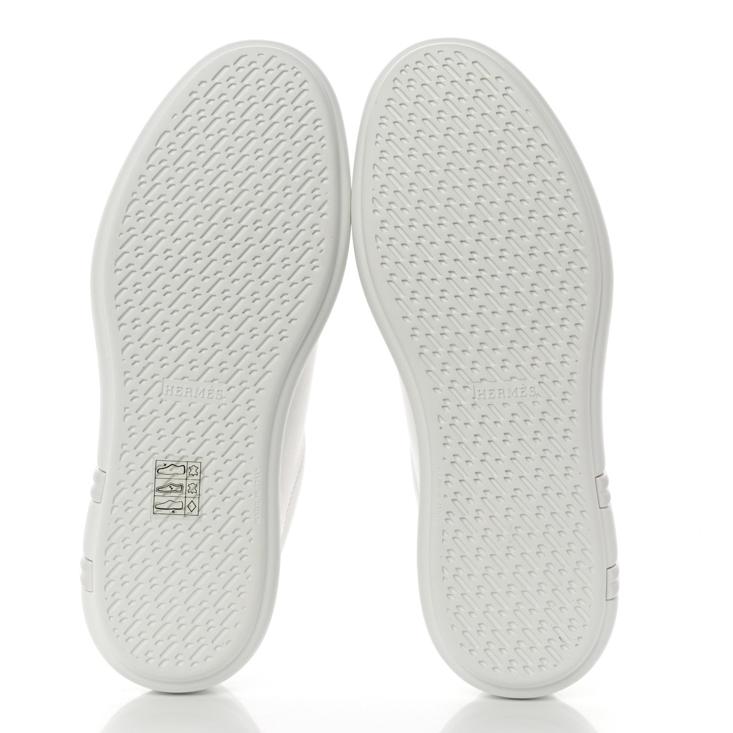 Hermes Calfskin Womens Happy Sneakers 37 White 6 of 12