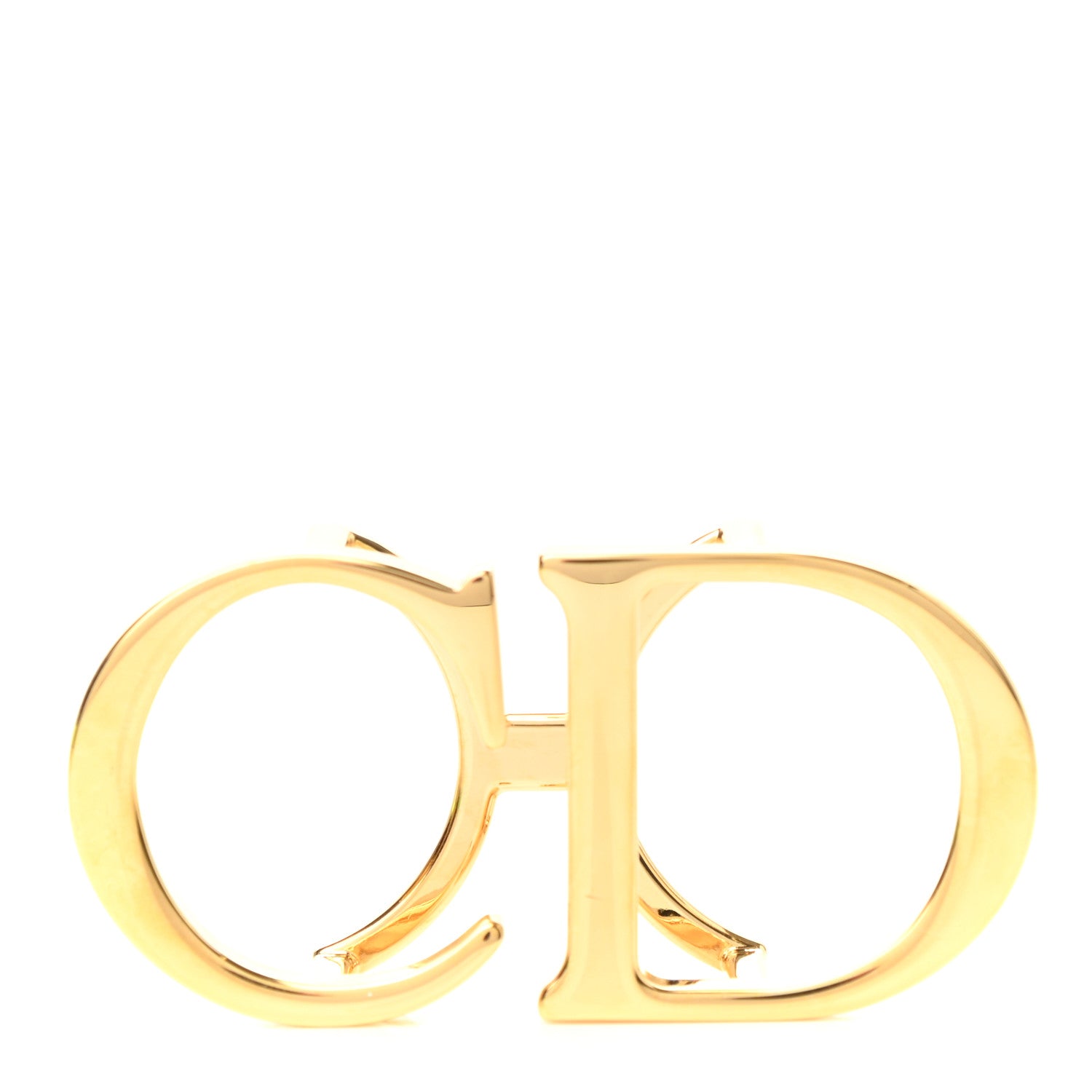 Christian Dior Metal CD Icon Belt Buckle Gold 1 of 5