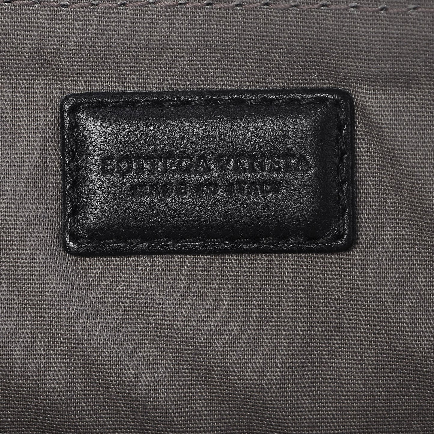 Nappa Intrecciato Large Flat Zip Biletto Pouch Nero Black