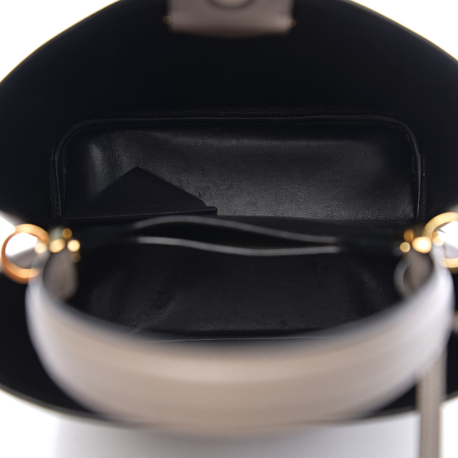 Prada Saffiano Cuir Medium Panier Bucket Bag Argilla Black 4 of 8