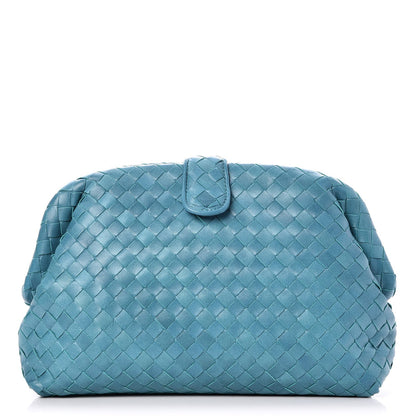 Bottega Veneta Nappa Intrecciato The Lauren 1980 Clutch Aqua 1 of 8