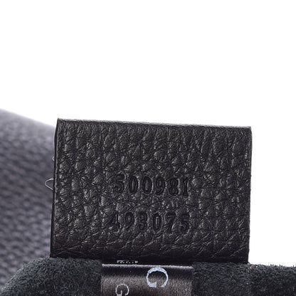Gucci Pebbled Calfskin Medium Logo Portfolio Clutch Black 7 of 7