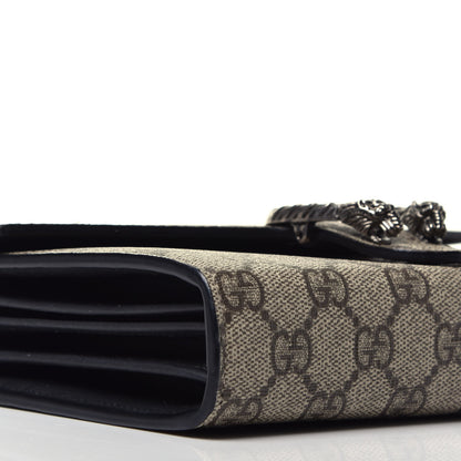 Gucci GG Supreme Monogram Mini Dionysus Chain Wallet Beige Black 8 of 9