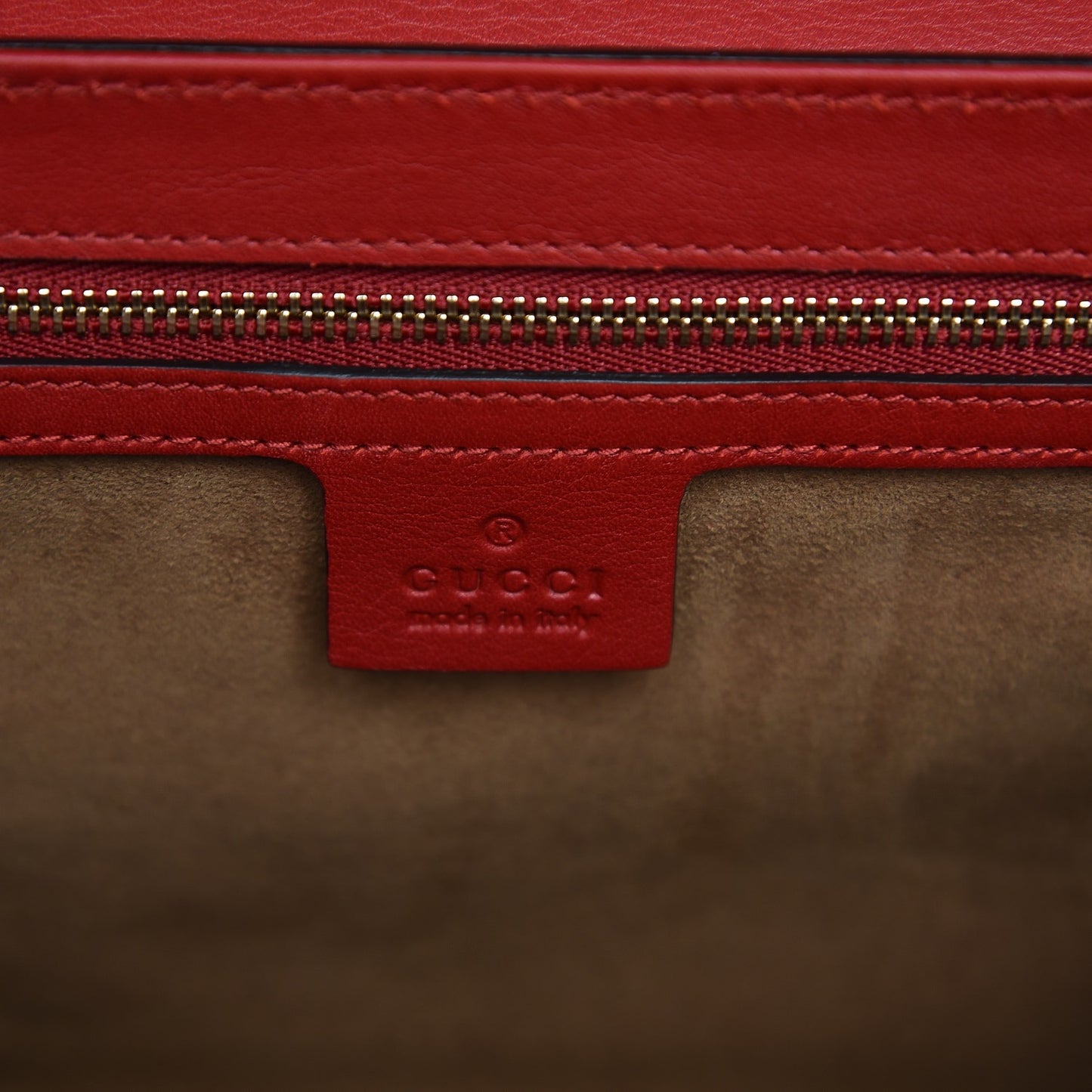 Moon Calfskin Bi-Color Medium Padlock Shoulder Bag New Rosette Hibiscus Red