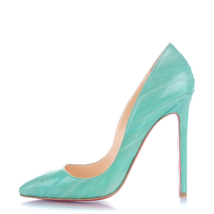 Christian Louboutin Eel Pigalle 120 Pumps 38 Pistachio 1 of 8