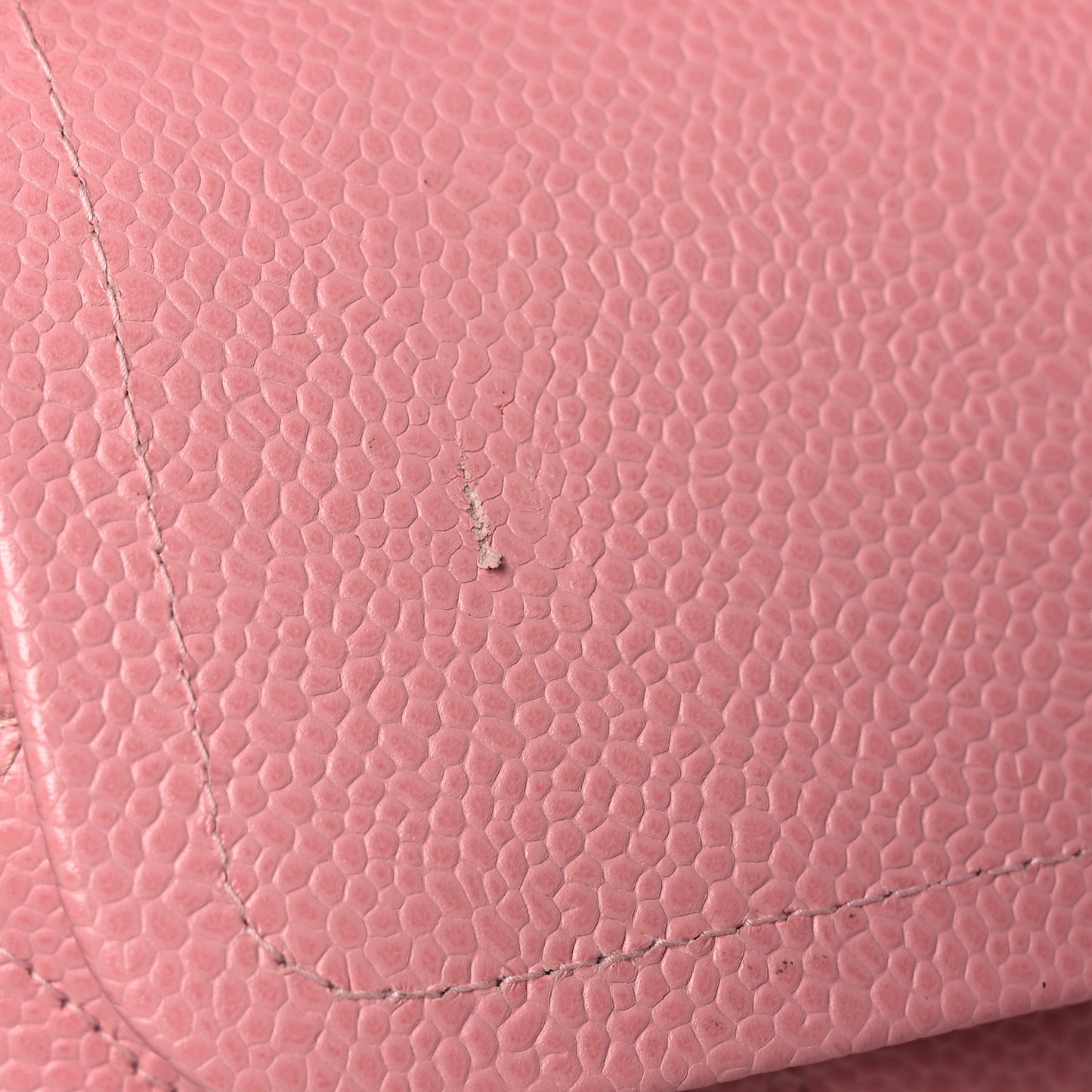 Caviar Quilted Medium Double Flap Pink