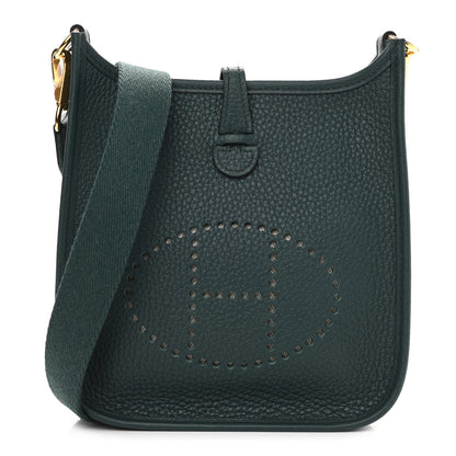 Hermes Taurillon Clemence Evelyne TPM Vert Cypress 1 of 11
