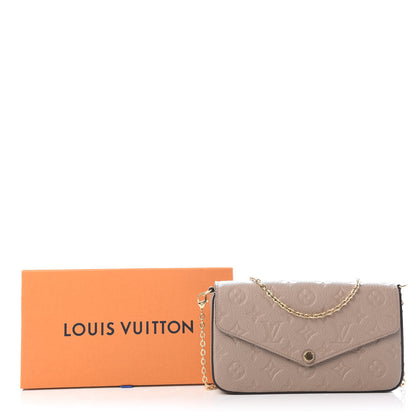Louis Vuitton Empreinte Pochette Felicie Chain Wallet Tourterelle 13 of 13