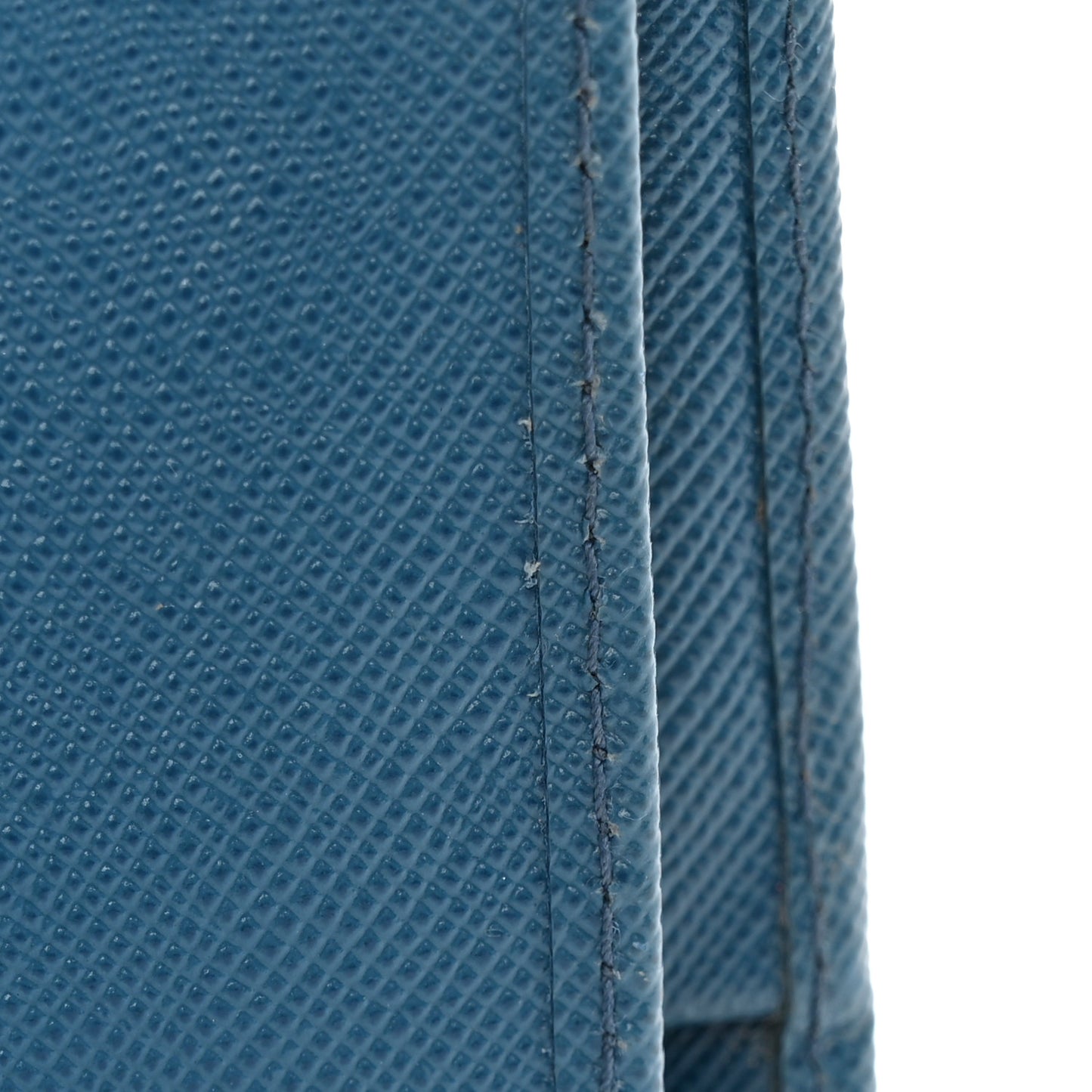 Saffiano Metal Compact Snap Bi-Fold Wallet Cobalto