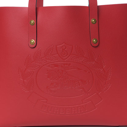 Burberry Calfskin Crest Embossed Small Tote Rust Red 8 of 8