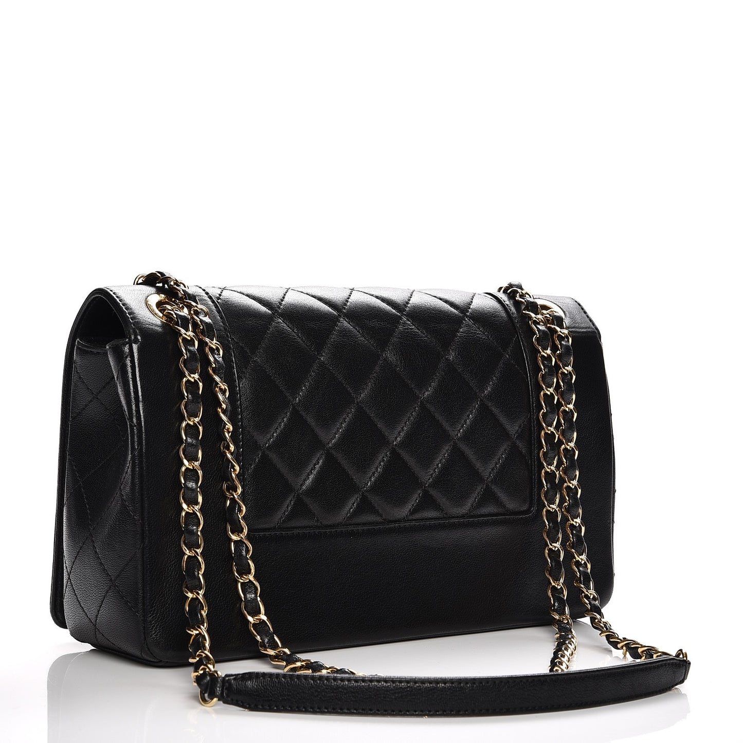 Sheepskin Quilted Vintage Mademoiselle Flap Black