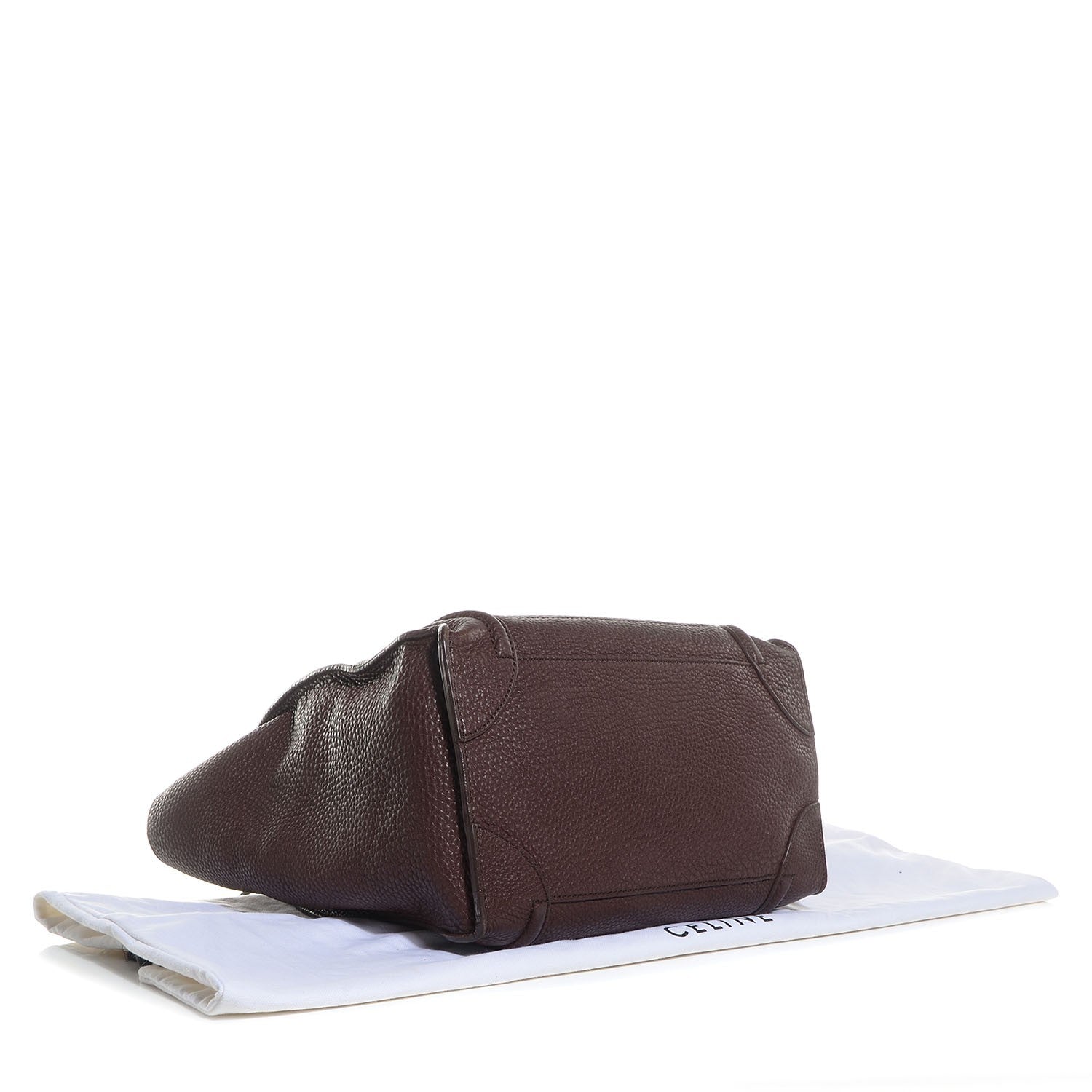 Celine Pebbled Calfskin Mini Luggage Chocolate 4 of 9