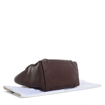 Celine Pebbled Calfskin Mini Luggage Chocolate 4 of 9