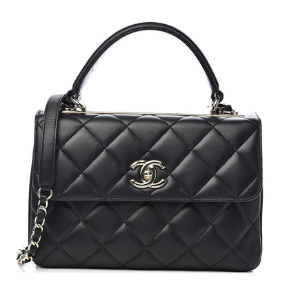 Chanel Lambskin Quilted Small Trendy CC Dual Handle Flap Bag Black 1 of 12