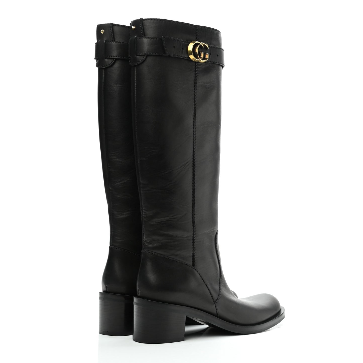 Calfskin Interlocking G Riding Boots 39.5 Black