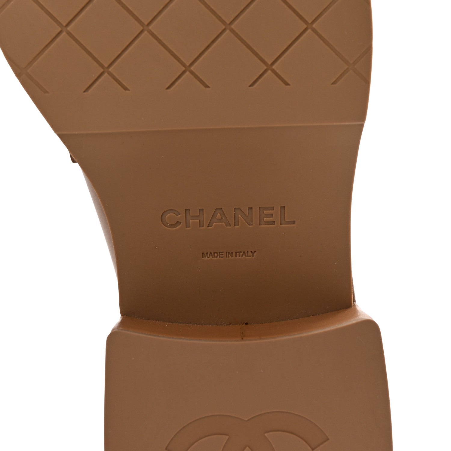 Chanel Calfskin CC Platform Loafers 38 Beige 7 of 9
