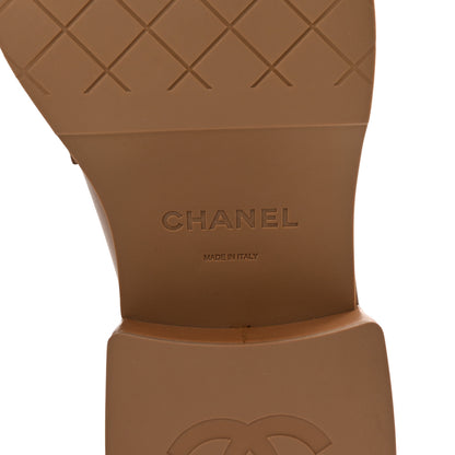 Chanel Calfskin CC Platform Loafers 38 Beige 7 of 9