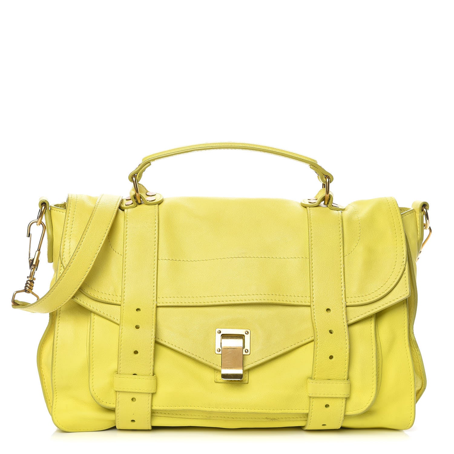 Proenza Schouler Lambskin Medium PS1 Satchel Citron 1 of 28