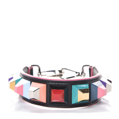 Fendi Vitello Dolce Plexiglass Studded Mini Strap You Black Multicolor 1 of 4