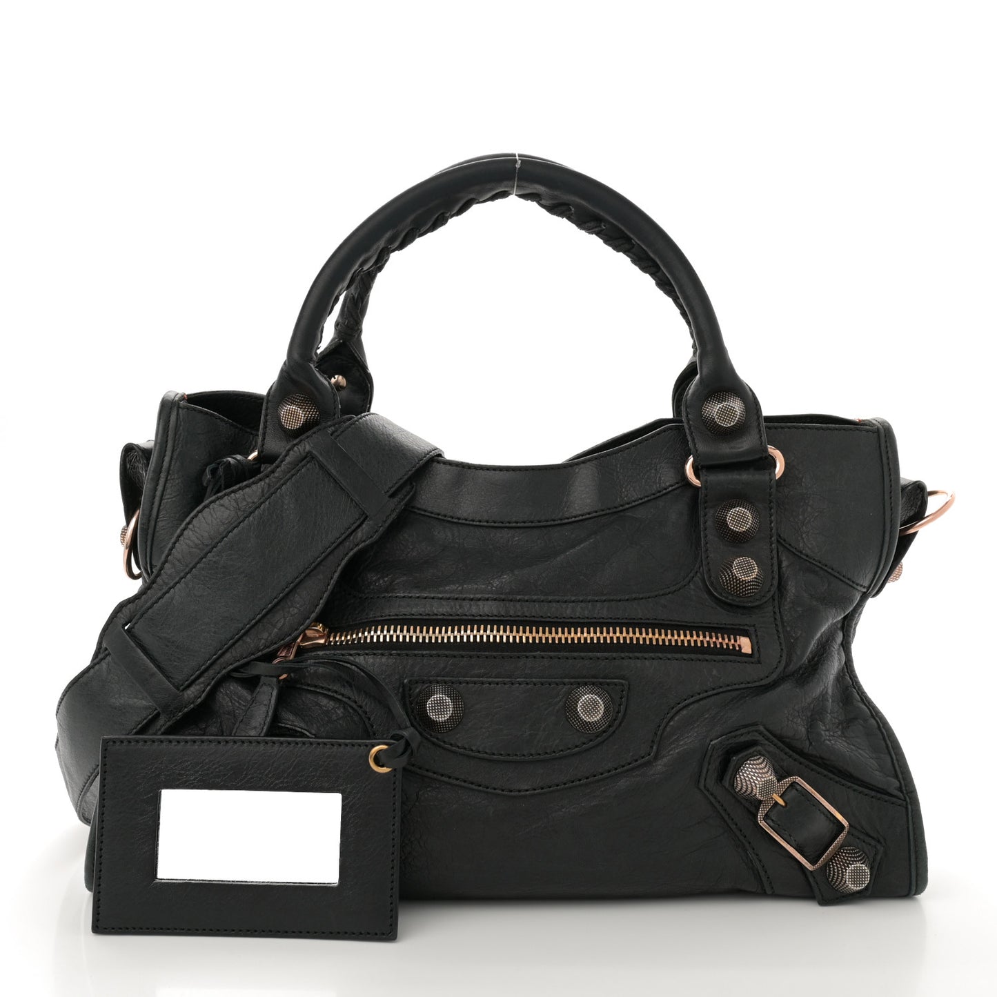 Agneau Giant 21 Rose Gold Hardware City Black