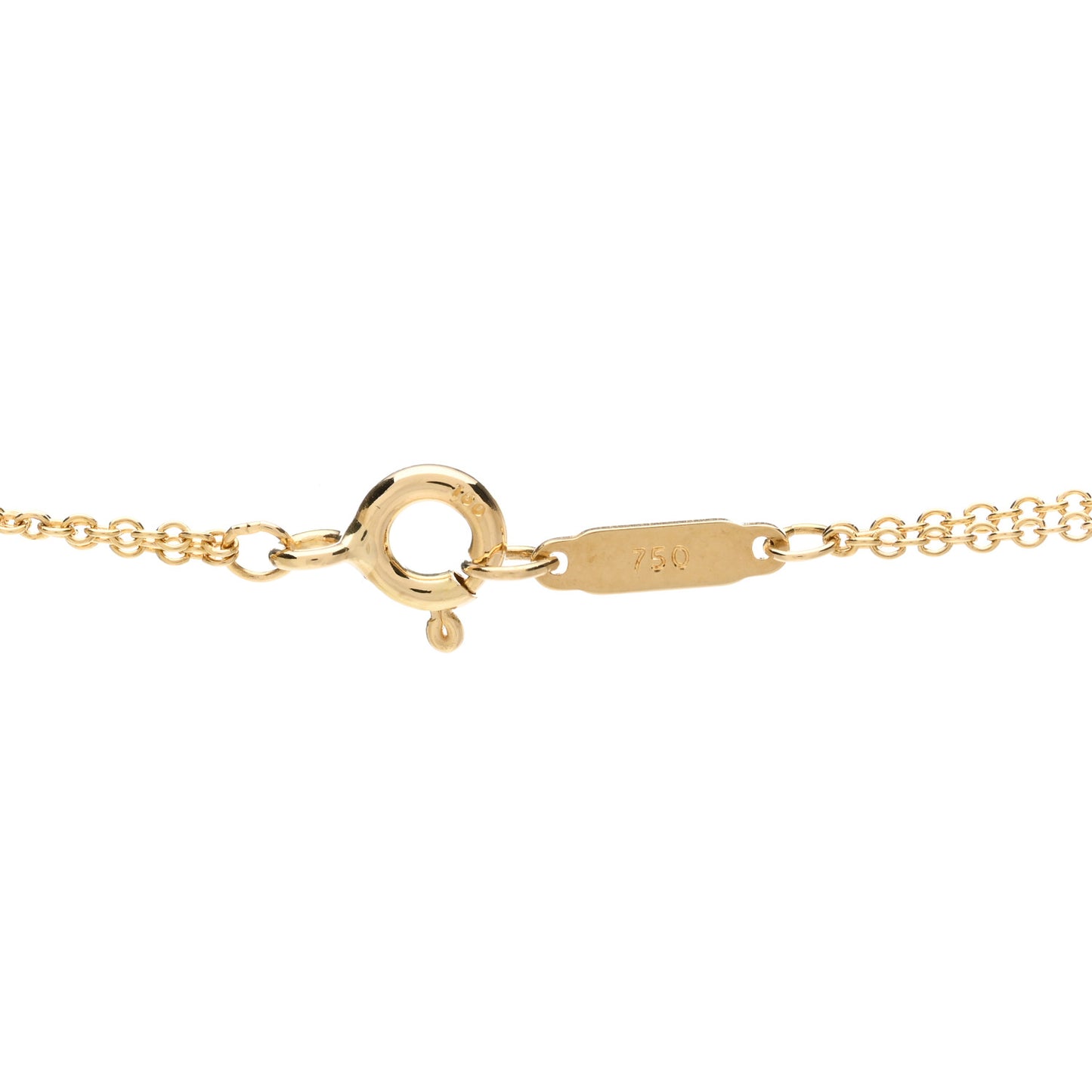18K Yellow Gold Figure 8 Pendant Necklace