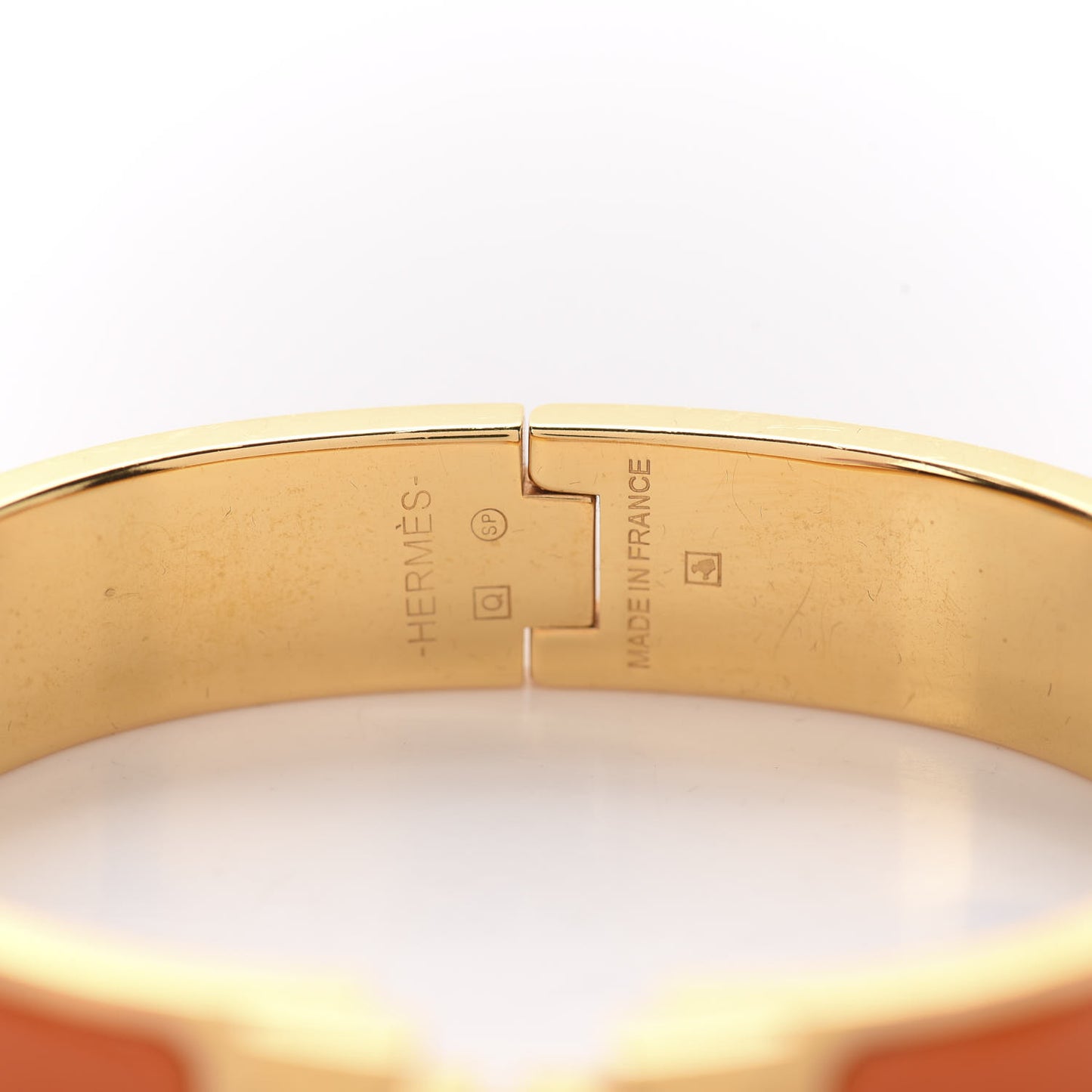 Enamel Narrow Clic Clac H Bracelet PM Orange