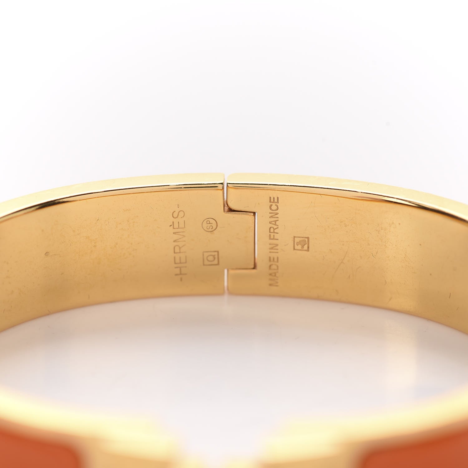 Hermes Enamel Narrow Clic Clac H Bracelet PM Orange 4 of 5