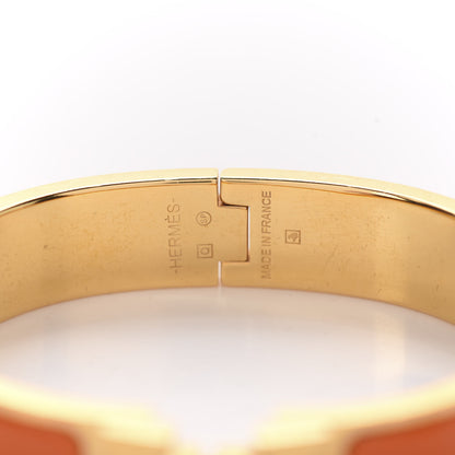 Hermes Enamel Narrow Clic Clac H Bracelet PM Orange 4 of 5