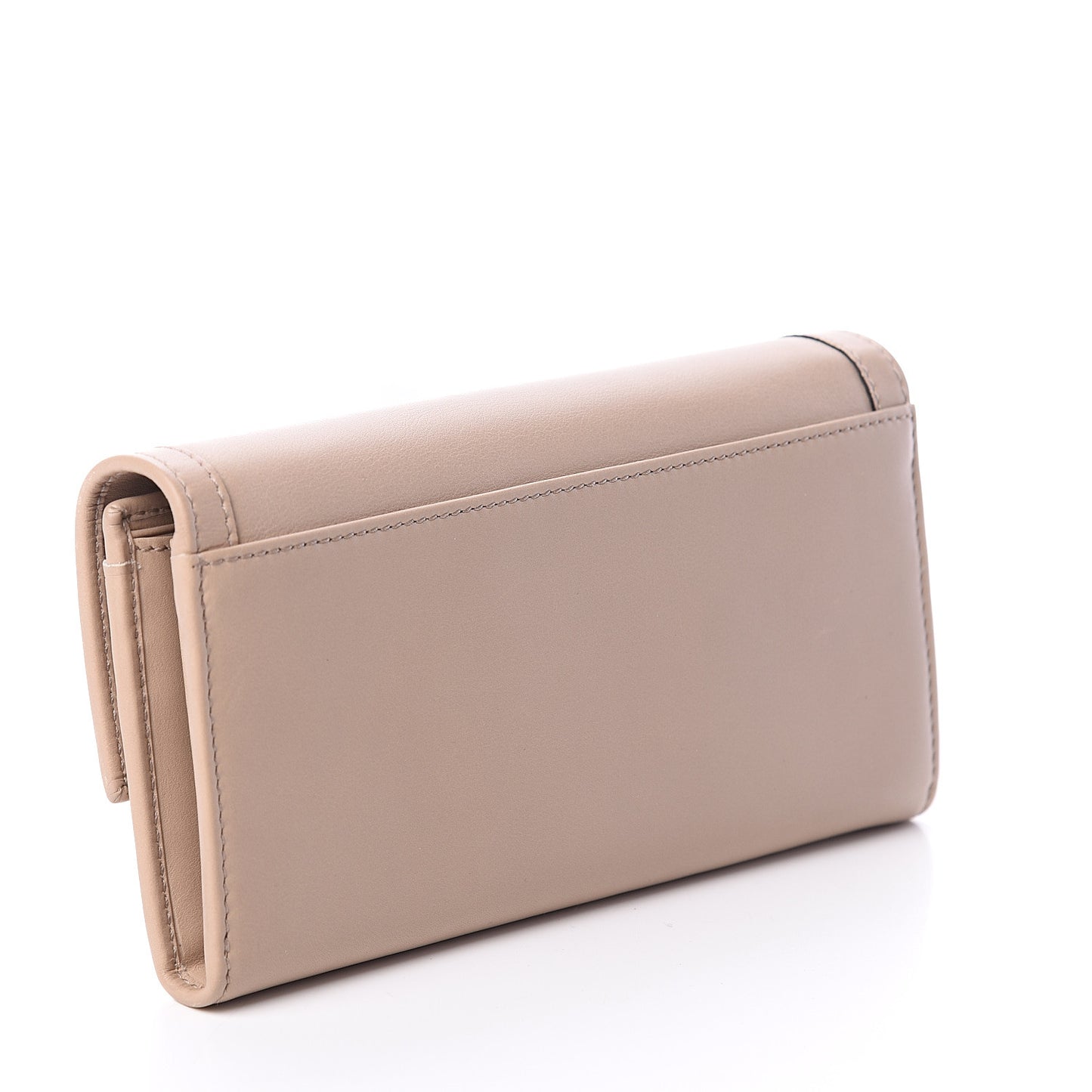 Calfskin Bamboo Continental Wallet Nude