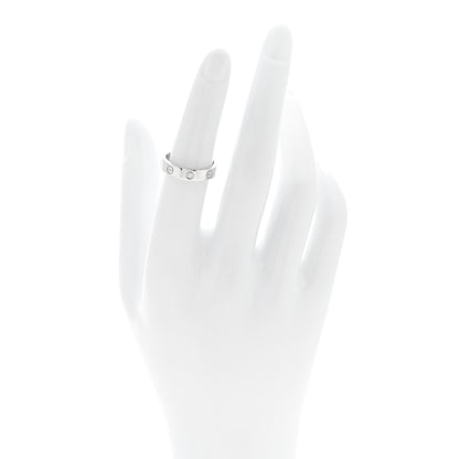 Cartier 18K White Gold Diamond 4mm LOVE Wedding Band Ring 51 5.75 2 of 4