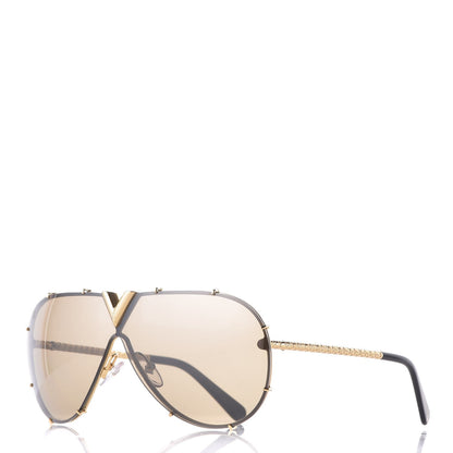Louis Vuitton Metal LV Drive Sunglasses Z0897W Black Gold 1 of 8