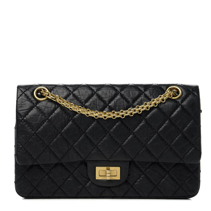 Chanel Aged Calfskin Quilted 2.55 Reissue 225 Flap Black 1 of 12