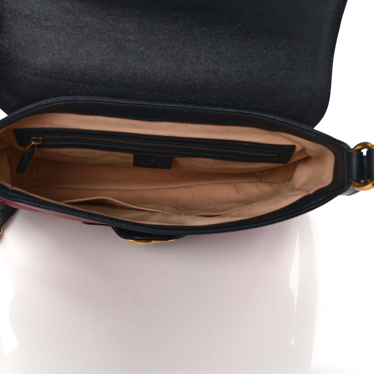 Gucci New Sakai Calfskin Lux Tri-Color Medium Dahlia Messenger Shoulder Bag New Cherry Red Sun Oil Blue 5 of 9