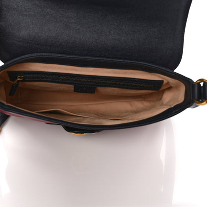 Gucci New Sakai Calfskin Lux Tri-Color Medium Dahlia Messenger Shoulder Bag New Cherry Red Sun Oil Blue 5 of 9