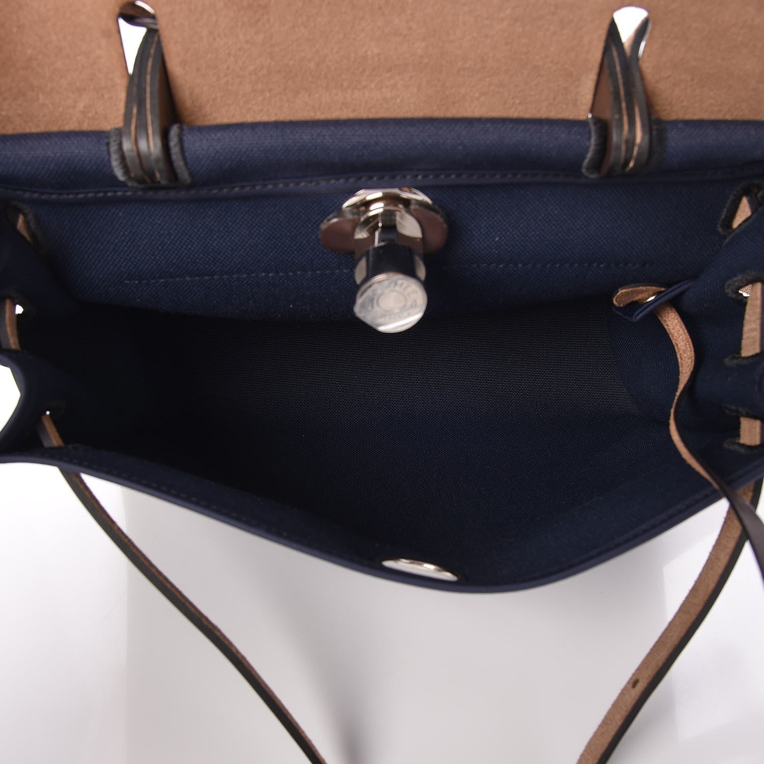 Hermes Toile Vache Hunter Herbag Zip PM 31 Bleu Marine Ebene 7 of 8