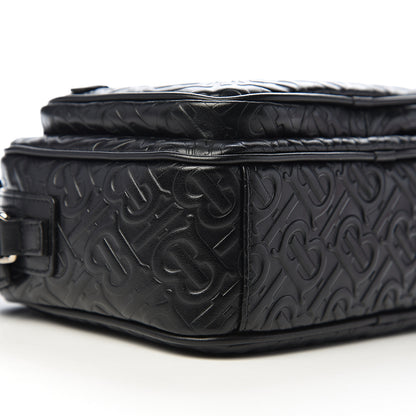 Burberry Calfskin Embossed Monogram Small Camera Bag Black 7 of 9